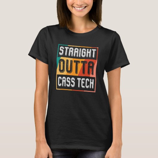 Straight Outta Cass Tech Vintage T-shirt (Voorkant)