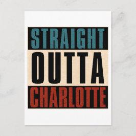 Straight Outta Charlotte North Carolina NC Verenig Briefkaart