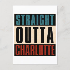 Straight Outta Charlotte North Carolina NC Verenig Feestdagenkaart