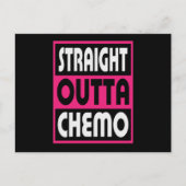 Straight Outta Chemo Breast Cancer Aankondigingskaart (Voorkant)