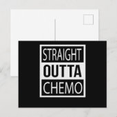 Straight Outta Chemo Funny Battle Cancer Gift Aankondigingskaart (Voorkant / Achterkant)