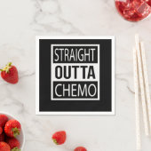 Straight Outta Chemo Funny Battle Cancer Gift Servet (Insitu)