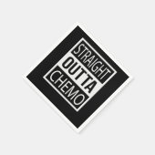 Straight Outta Chemo Funny Battle Cancer Gift Servet (Hoek)