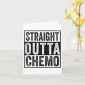 Straight Outta Chemo Funny Byttle Kanker Bewustzij Kaart (Gele Bloem)
