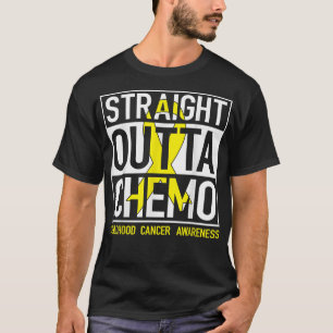 Straight Outta Chemo Gold Ribbon Childhood Cancer T-shirt