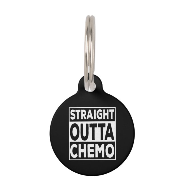 Straight Outta Chemo Huisdierpenning (Voorkant)