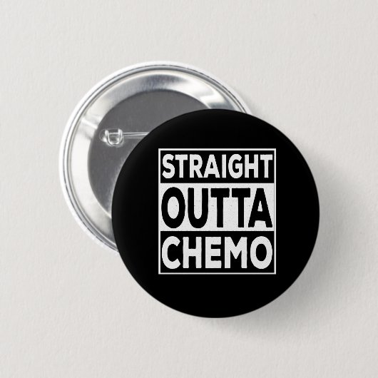 Straight Outta Chemo Ronde Button 5,7 Cm (Voorkant /achterkant)