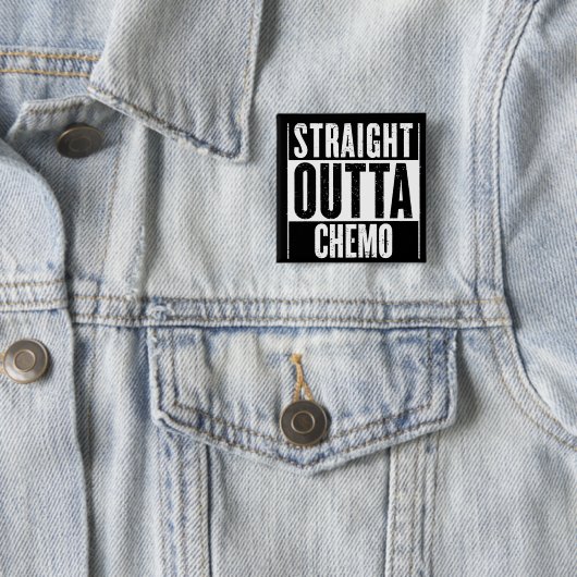 Straight Outta Chemo Vierkante Button 5,1 Cm (In situ)