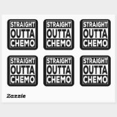 Straight Outta Chemo Vierkante Sticker (Vel)