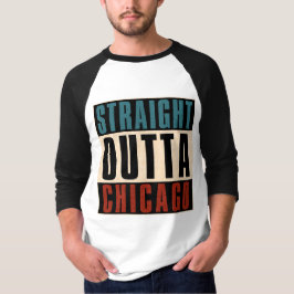 Straight Outta Chicago Illinois IL Verenigde State T-shirt