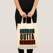 Straight Outta Chicago Illinois IL Verenigde State Tote Bag (Voorkant (product))