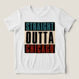 Straight Outta Chicago Illinois IL Verenigde State Tri-Blend Shirt
