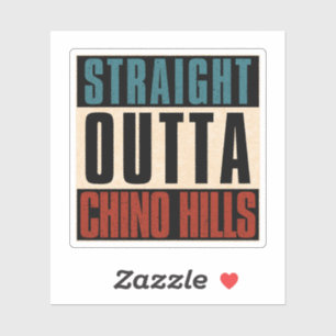 Straight Outta Chino Hills Californië Sticker
