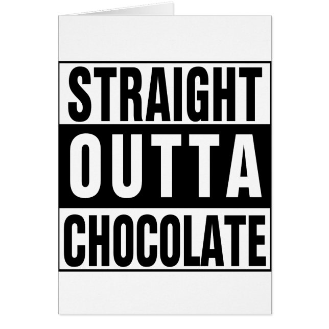 Straight Outta Chocolate (Voorkant)