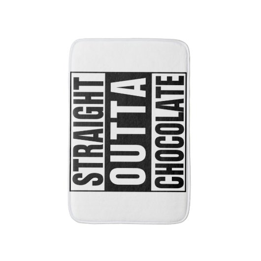 Straight Outta Chocolate Badmat (Voorkant Verticaal)