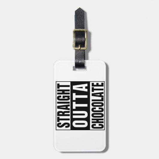 Straight Outta Chocolate Bagagelabel (Voorkant verticaal)