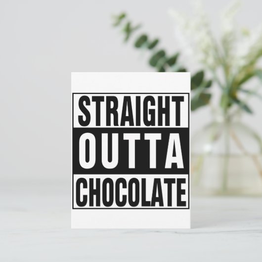 Straight Outta Chocolate Briefkaart (Staand voorkant)