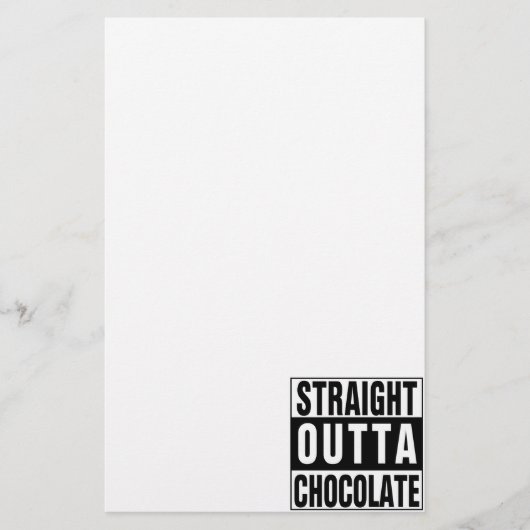 Straight Outta Chocolate Briefpapier (Voorkant)