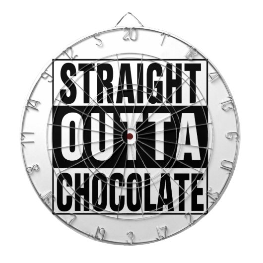 Straight Outta Chocolate Dartbord (Voorkant)