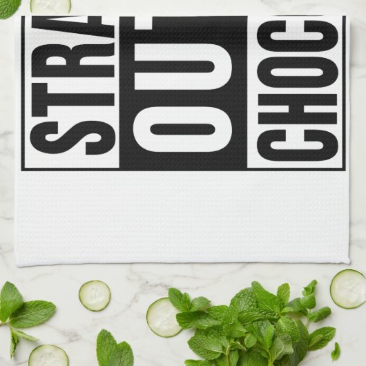 Straight Outta Chocolate Theedoek (Gevouwen)