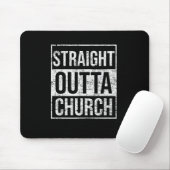 Straight Outta Church Prayer God Religion Gift Muismat (Met muis)
