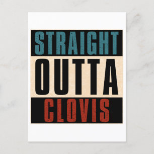 Straight Outta Clovis Californië Briefkaart
