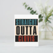Straight Outta Clovis Californië Briefkaart (Staand voorkant)