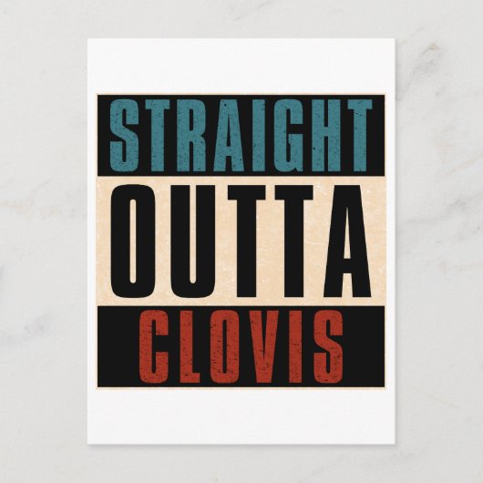 Straight Outta Clovis Californië Briefkaart (Voorkant)