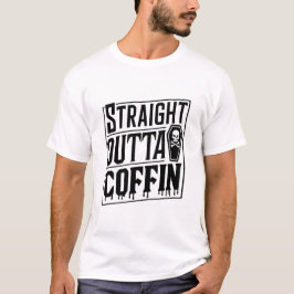 Straight Outta Coffin Grappige Vampier Halloween P T-shirt
