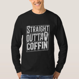 Straight Outta Coffin Grappige Vampier Halloween P T-shirt