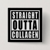 Straight Outta Collageen Vierkante Button 5,1 Cm (Voorkant)