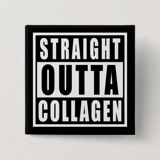 Straight Outta Collageen Vierkante Button 5,1 Cm (Voorkant)
