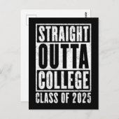 Straight Outta College 2025 (noodlijdend) Briefkaart (Voorkant / Achterkant)