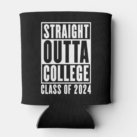 Straight Outta College Klasse van 2024 Blikjeskoeler (Achterkant)