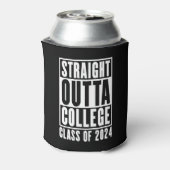Straight Outta College Klasse van 2024 Blikjeskoeler (Blikje Achterkant)
