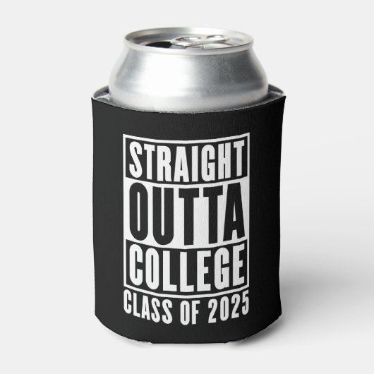Straight Outta College Klasse van 2025 Blikjeskoeler (Blikje Voorkant)
