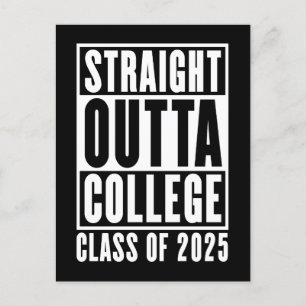 Straight Outta College Klasse van 2025 Briefkaart