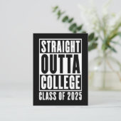 Straight Outta College Klasse van 2025 Briefkaart (Staand voorkant)