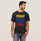 STRAIGHT OUTTA Colombia  Colombian Flag tee T-shirt (Voorkant volledig)