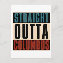 Straight Outta Columbus Ohio OH Verenigde Staten Briefkaart