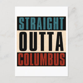 Straight Outta Columbus Ohio OH Verenigde Staten Feestdagenkaart