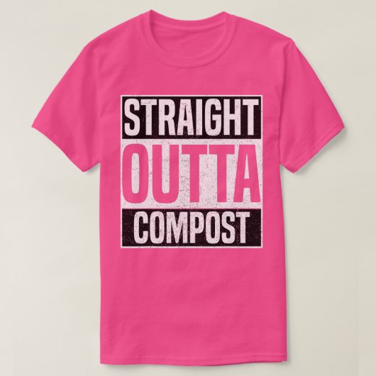 Straight Outta Compost Funny Gardening Gardeners T-shirt (Design voorkant)