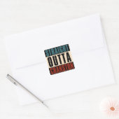 Straight Outta Cranston Rhode Island RI Vierkante Sticker (Envelop)