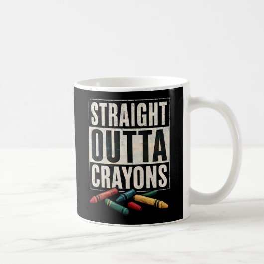 Straight Outta Crayons Koffiemok (Rechts)