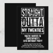 Straight Outta Custom 30e verjaardagsfeestje Kaart (Voorkant / Achterkant)