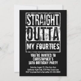 Straight Outta Custom Grappig 50ste verjaardagsfee Kaart