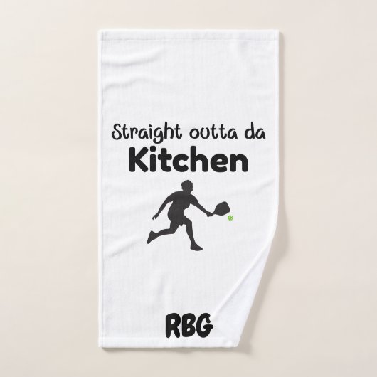 Straight Outta Da Kitchen – Pickleball Humor Handdoek (Handdoek)