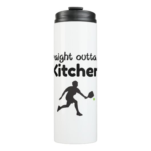 Straight Outta Da Kitchen – Pickleball Humor Thermosbeker (Voorkant)