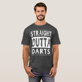 Straight Outta Darts Funny Novelty Gift Unisex T-shirt (Voorkant volledig)