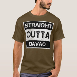Straight Outta Davao City Filipijnen Vintage Dist T-shirt